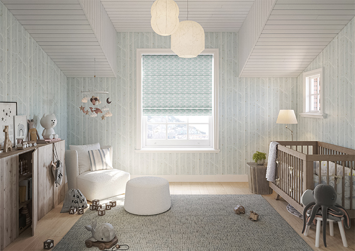 Whaling Around, Moss Green - Twist&Fit Roman Blind - Image 8